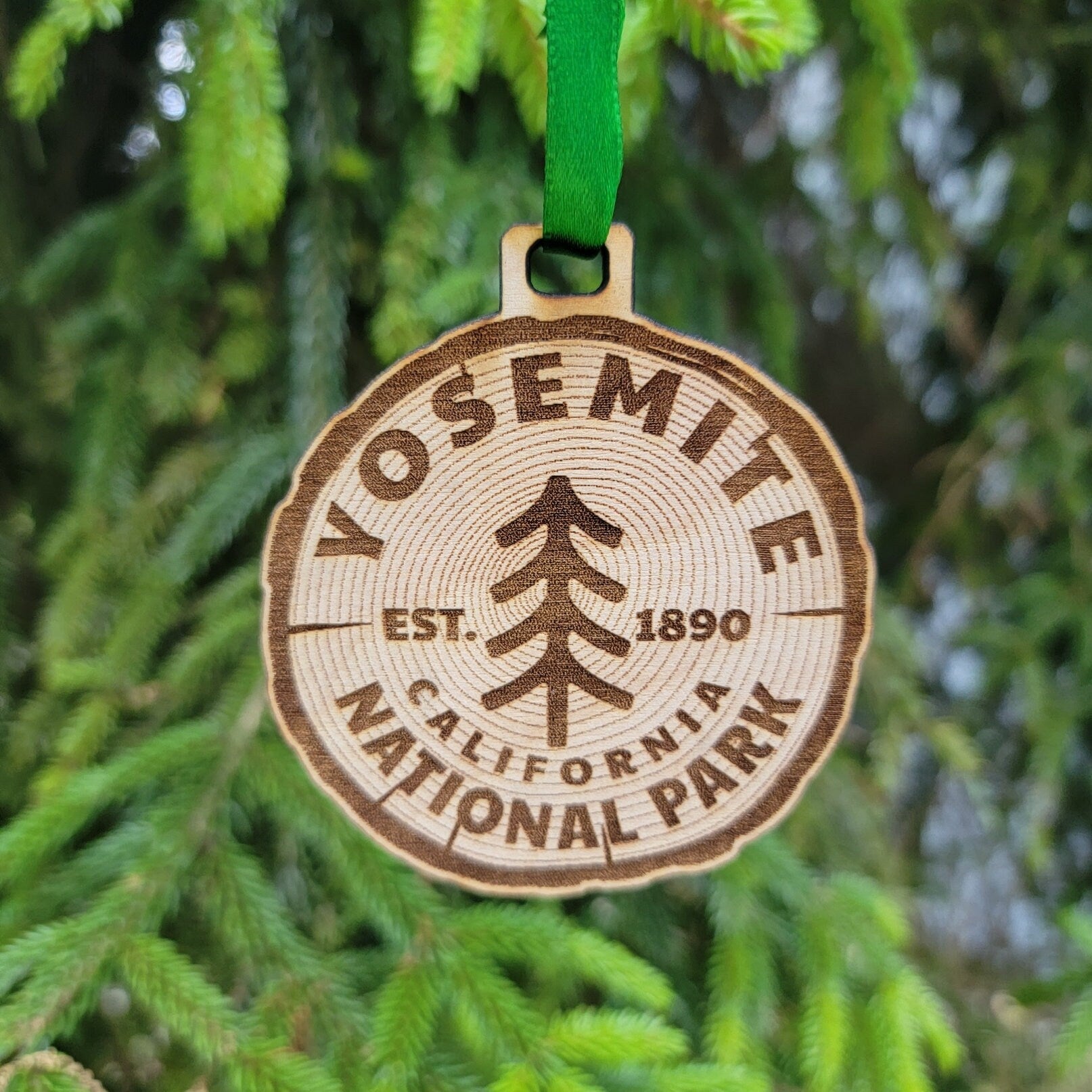 Yosemite National Park Wood Ornament 3" Christmas Ornaments California Baltic Birch