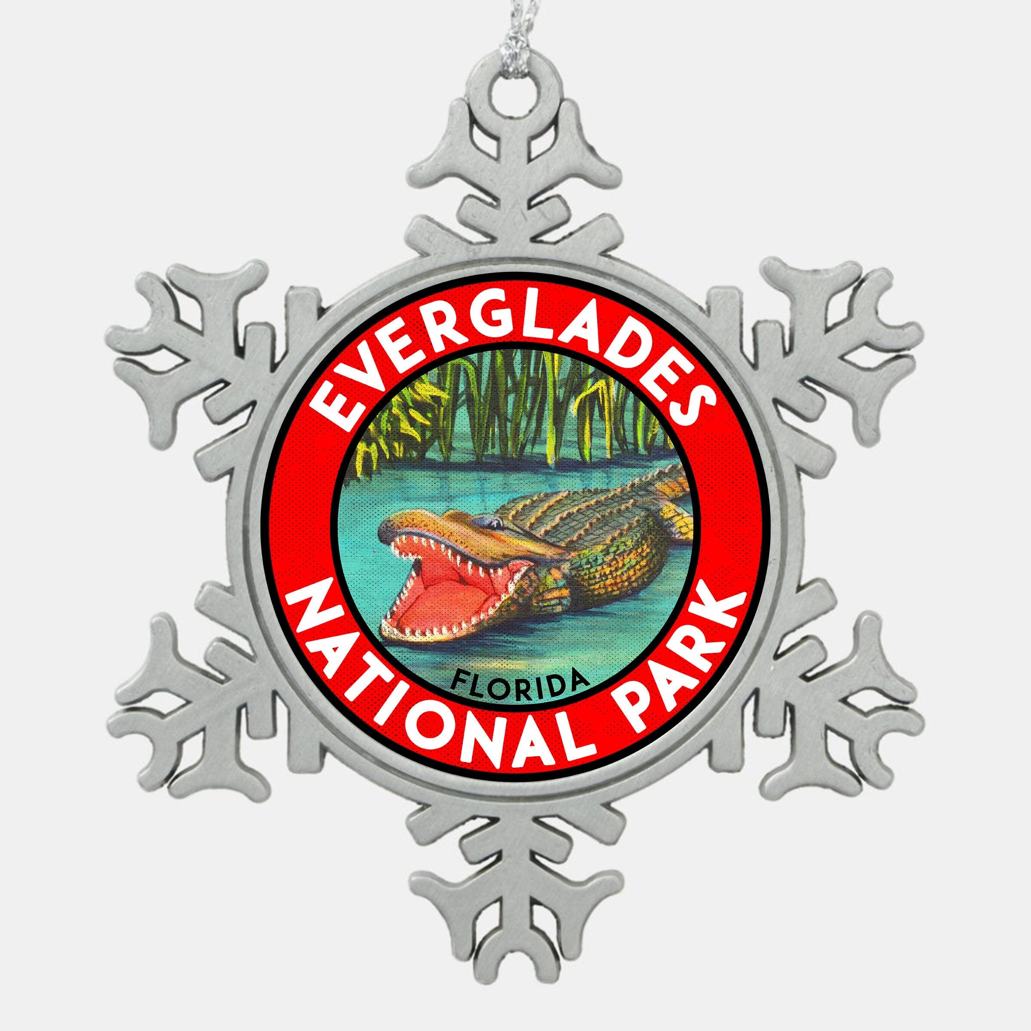 Pewter Finish Christmas Ornament Everglades National Park Florida 3" Metal Gift