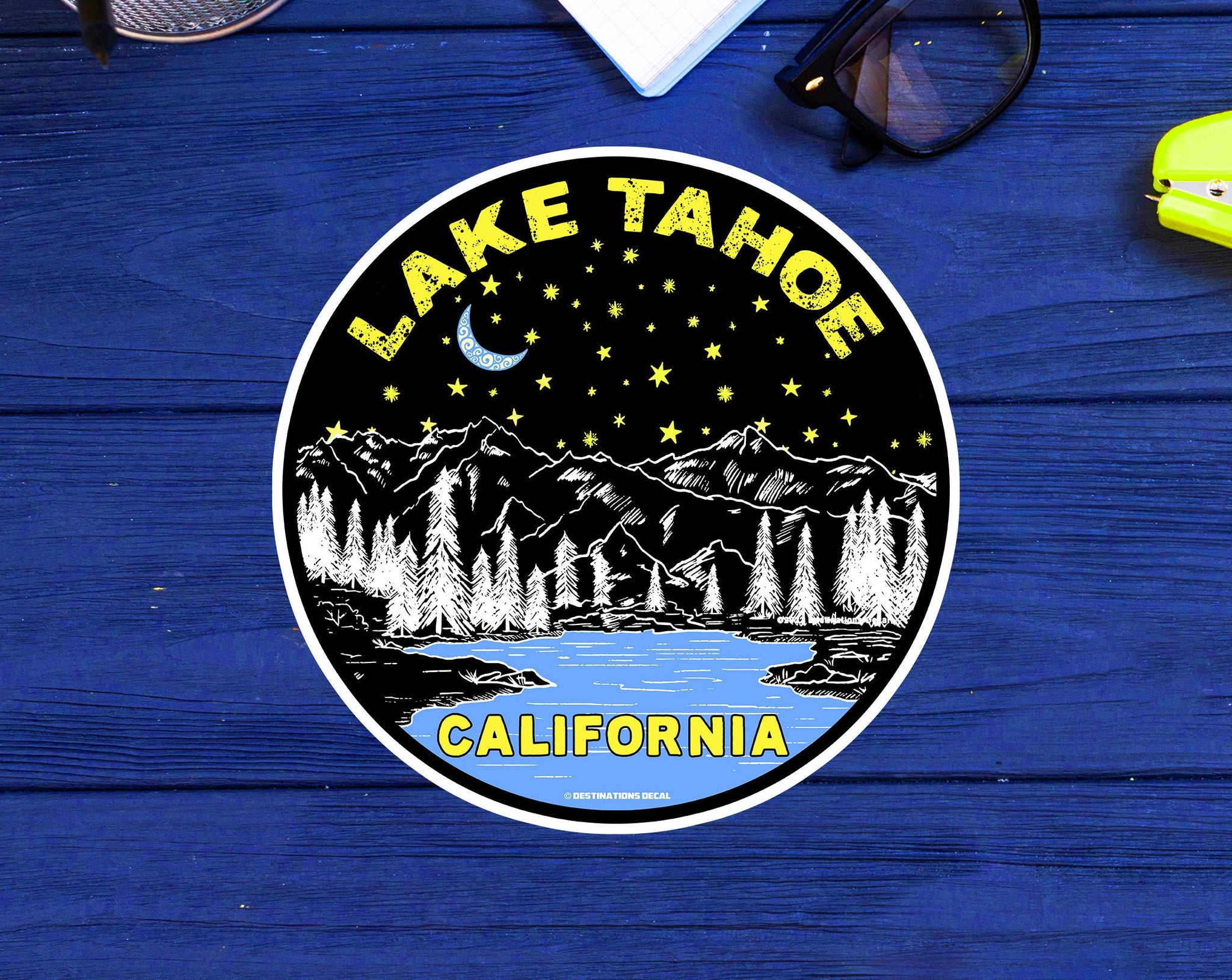 Lake Tahoe Heavenly Valley California Decal Sticker  3" Skiing Lakes Boating