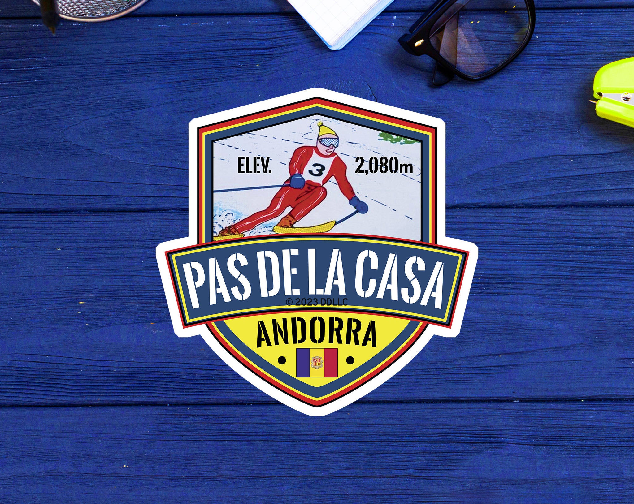 Ski Pas De La Casa Andorra Decal 3" Sticker Skiing Canillo Pyrenees Vinyl