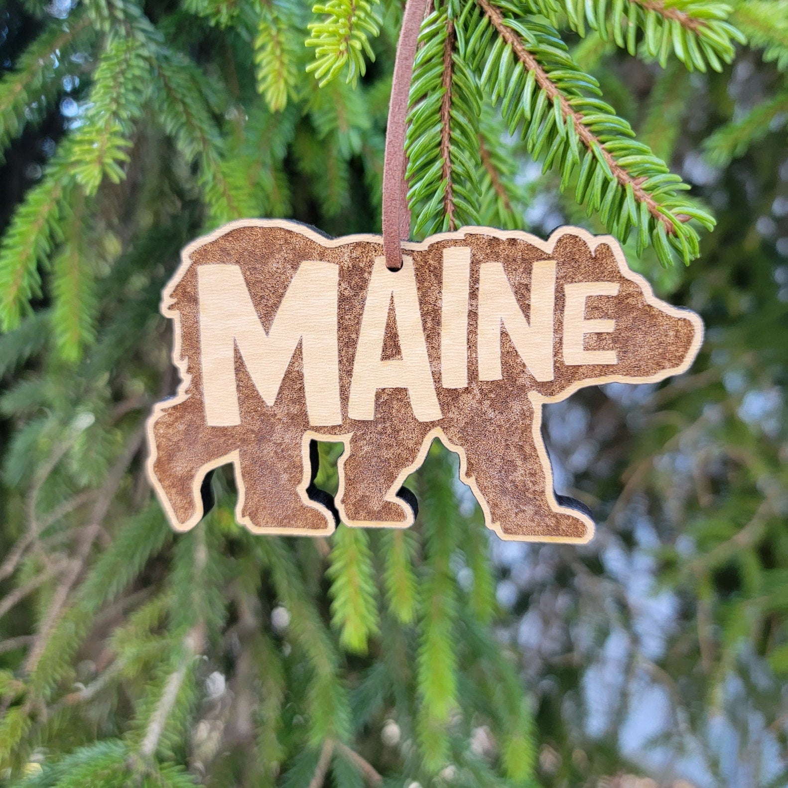 Maine Christmas Ornament Or Magnet Bear Park 3.75" ME