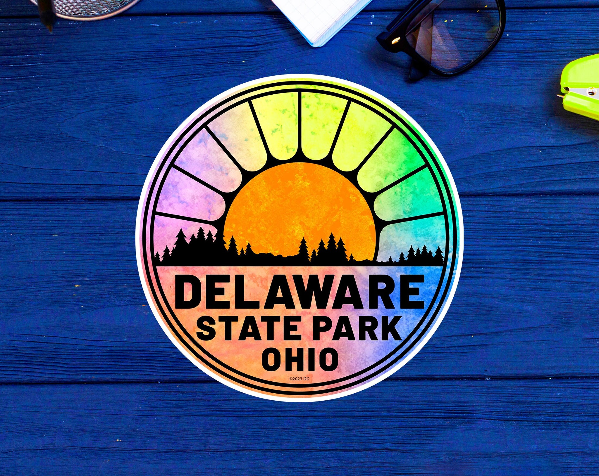 Delaware State Park Decal 3" to 5" Sticker Ohio Vinyl Indoor Or Outdoor