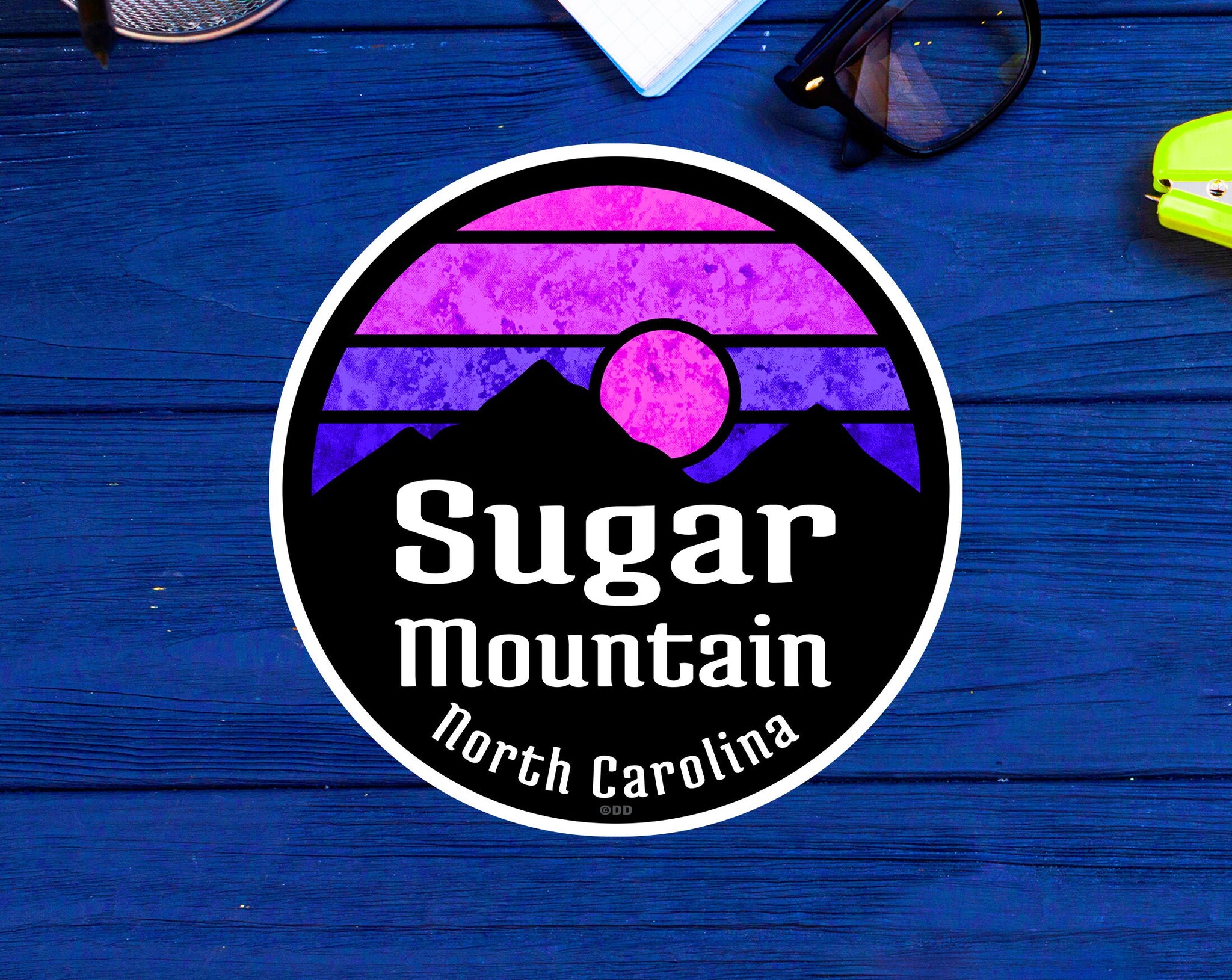 Sugar Mountain North Carolina Sticker 3" to 5" Decal NC Vinyl Indoor Or Outdoor