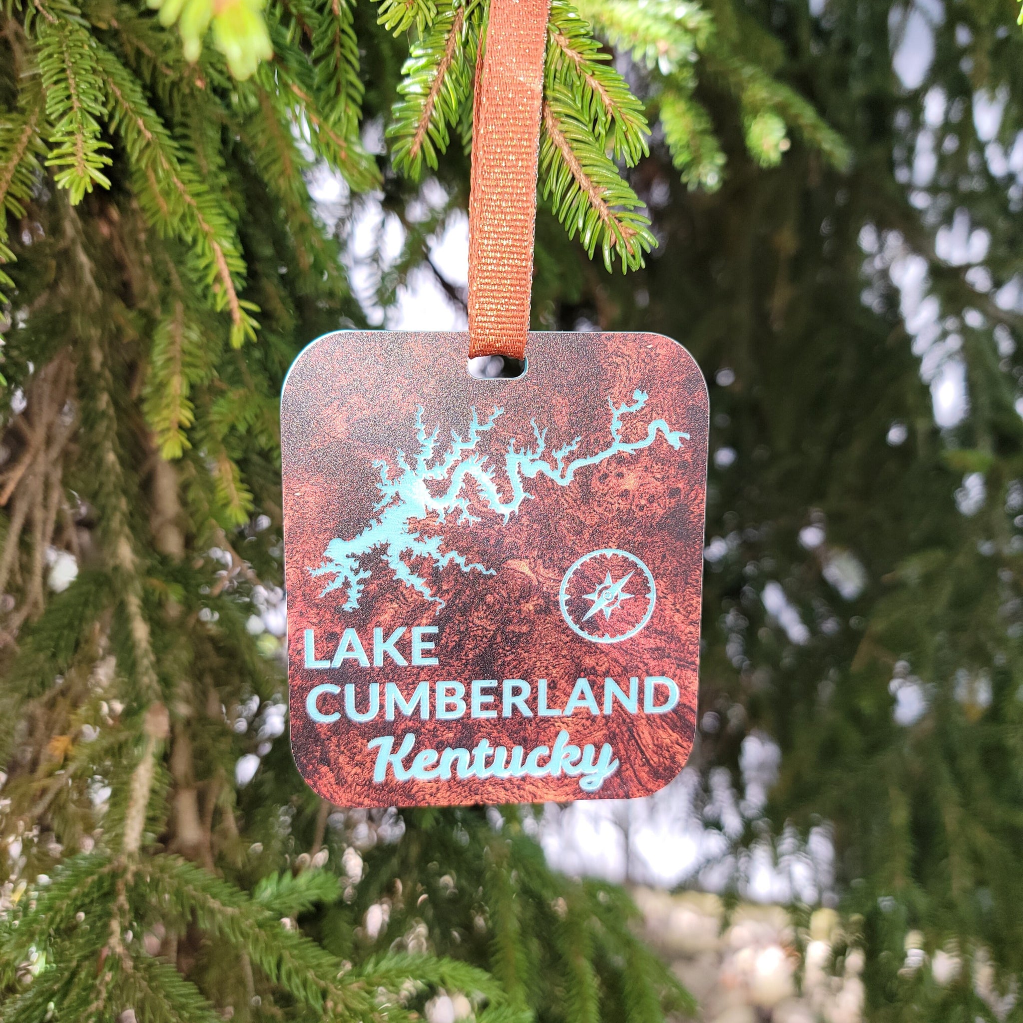 Lake Cumberland Kentucky Ornament 3.75" Acrylic Laser Cut Christmas Ornaments KY Made In USA Gift Laser Cut