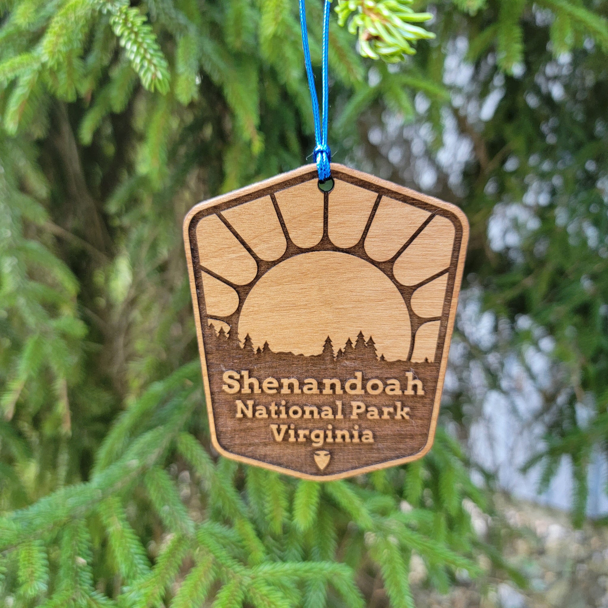 Shenandoah National Park Ornament Wood Christmas Or Magnet Virginia VA Made In USA Gift Alder Laser Cut
