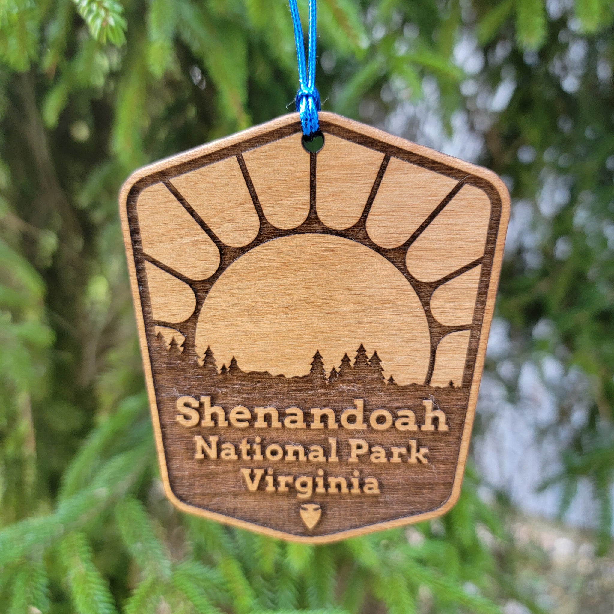 Shenandoah National Park Ornament Wood Christmas Or Magnet Virginia VA Made In USA Gift Alder Laser Cut