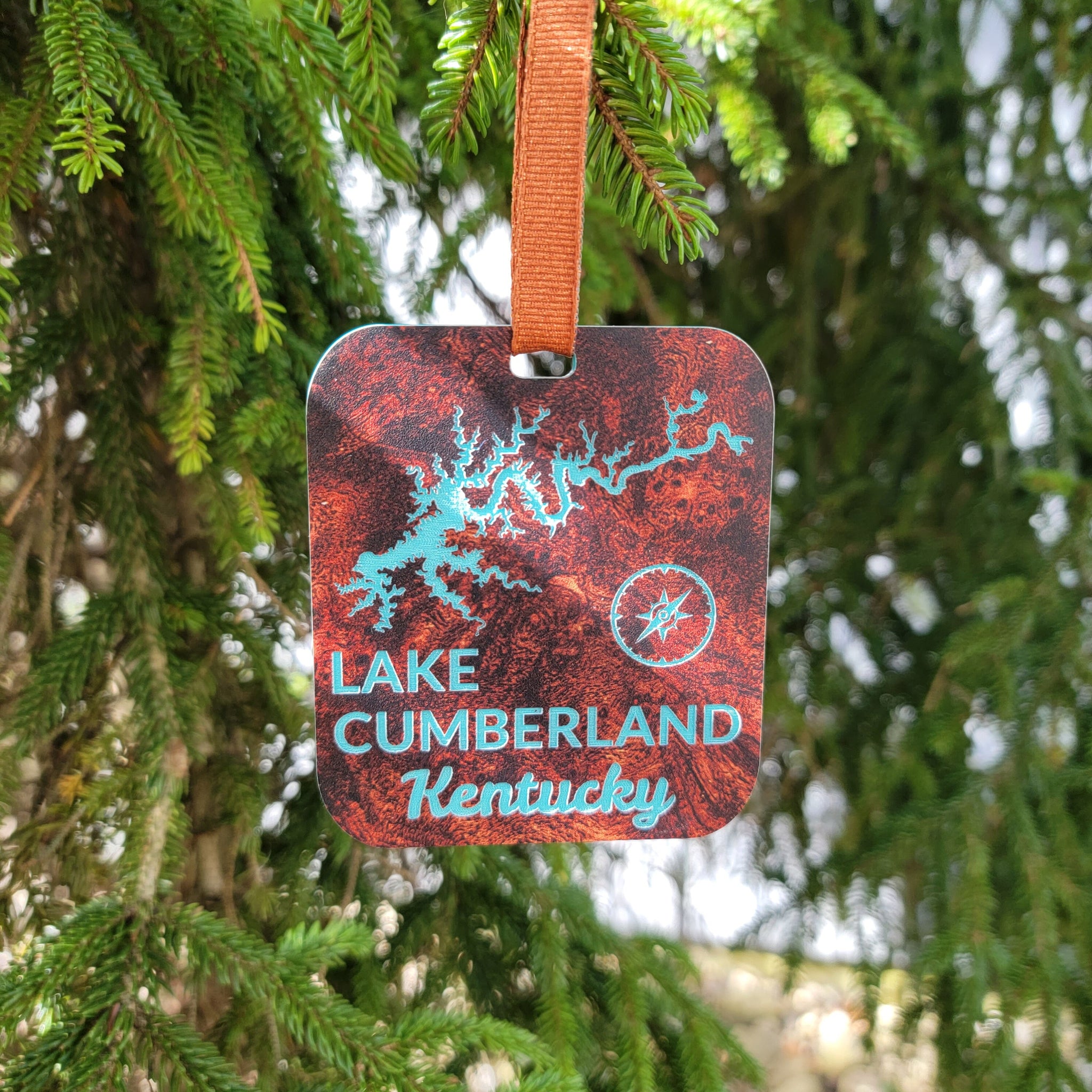 Lake Cumberland Kentucky Ornament 3.75" Acrylic Laser Cut Christmas Ornaments KY Made In USA Gift Laser Cut