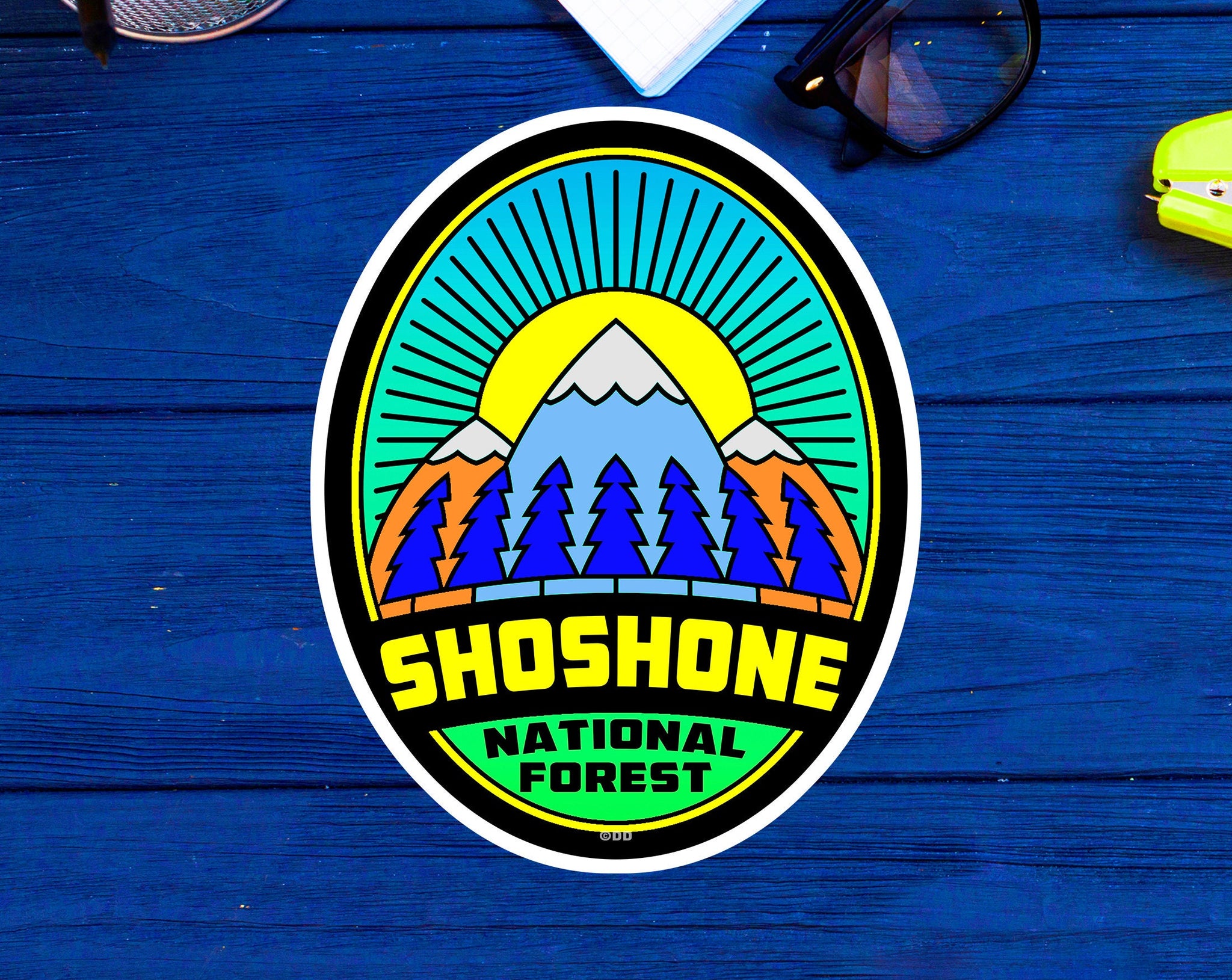 Shoshone National Forest Decal Sticker 3.75" x 2.5" Wyoming Park Vinyl