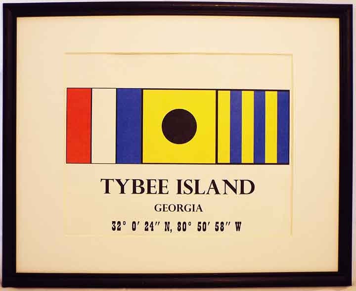 Tybee Island Nautical Flag Instant Download Art Print For 8 1/2" x 11" Paper Sized To 8" x 10" Sign Georgia