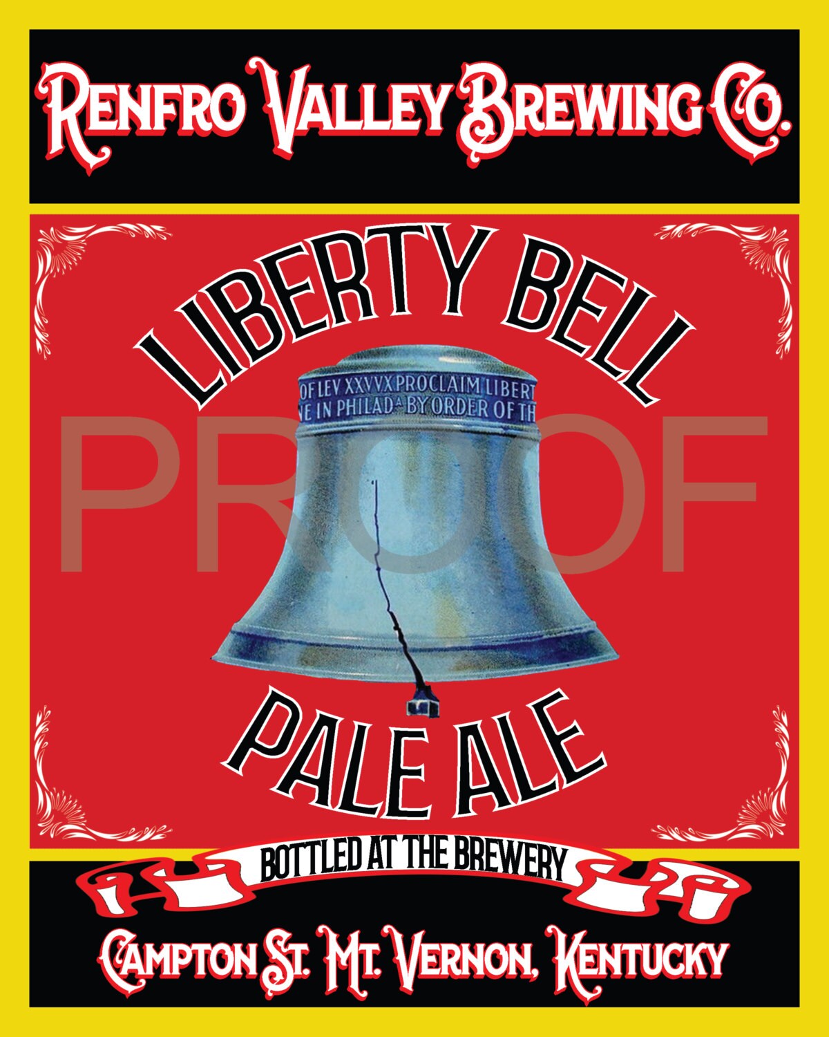 BAR ART Print, Beer For You To Print Man Cave Beer Bar Vintage Liberty Bell Pale Ale Renfro Valley Brewing Company Print Download Art