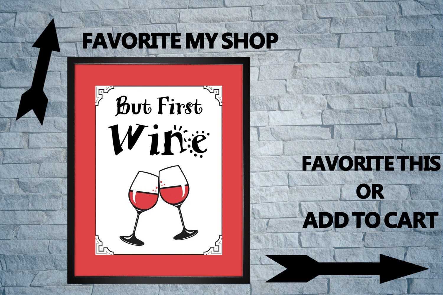 BAR ART PRINT, But First Wine Printable Cheers Wine Art Wine Cellar Print 8x10 & 11x14 Instant Download Inspirational Typography Wall Decor