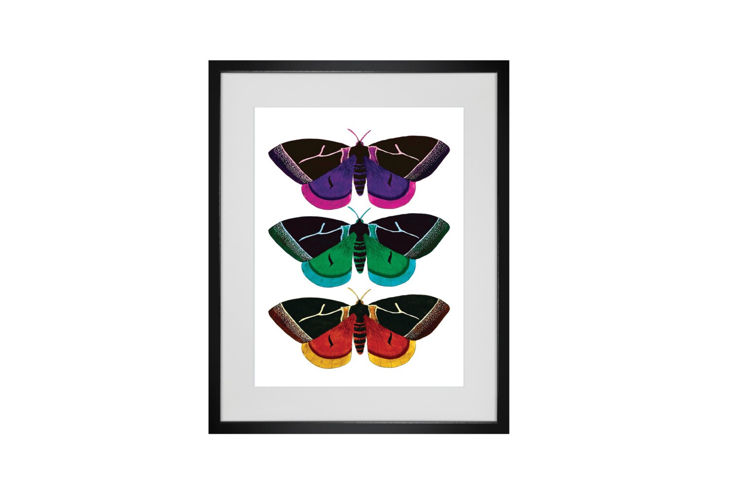 Modern Minimalist Butterfly Art Print For You To Print 8" x 10" & 11" x 14" Colorful Butterflies Wall Decor Picture Instant Download