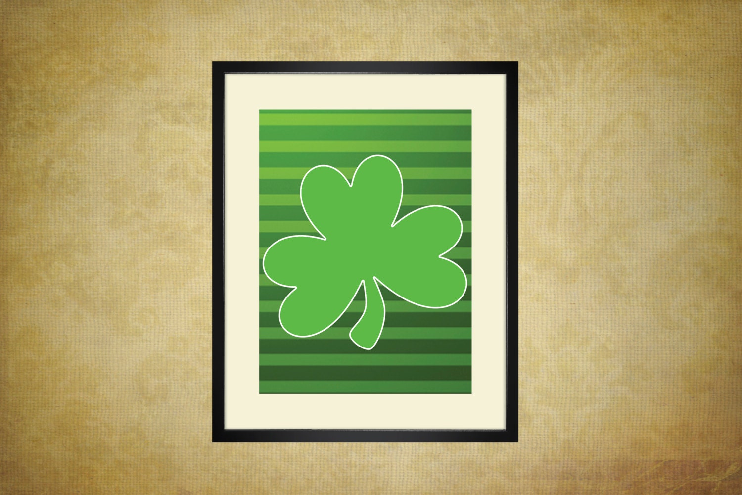 2 St. Patrick's Day Shamrock Prints 8x10 Printable Art Print Wall Art Saint Patrick's Day Instant Download Printable Green Gold